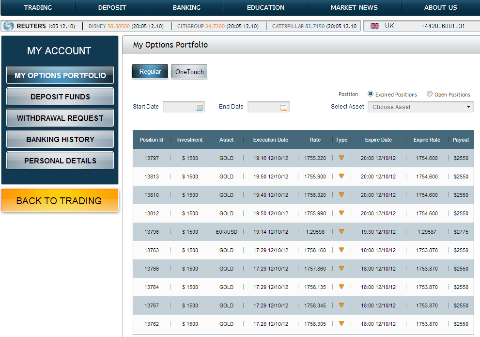 Binary option pde