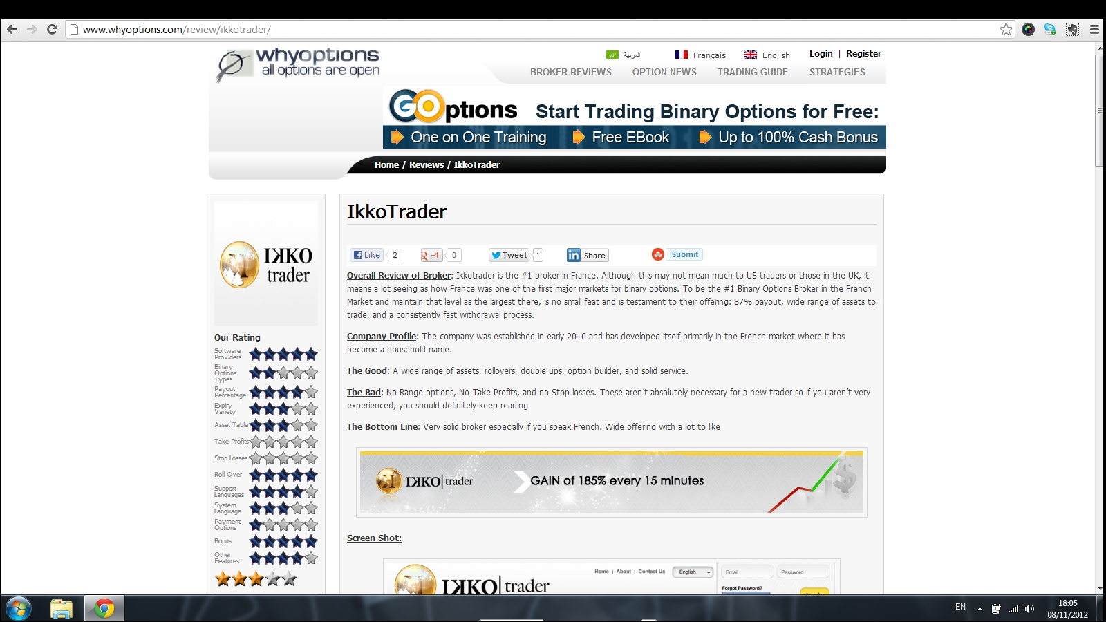 legit binary options