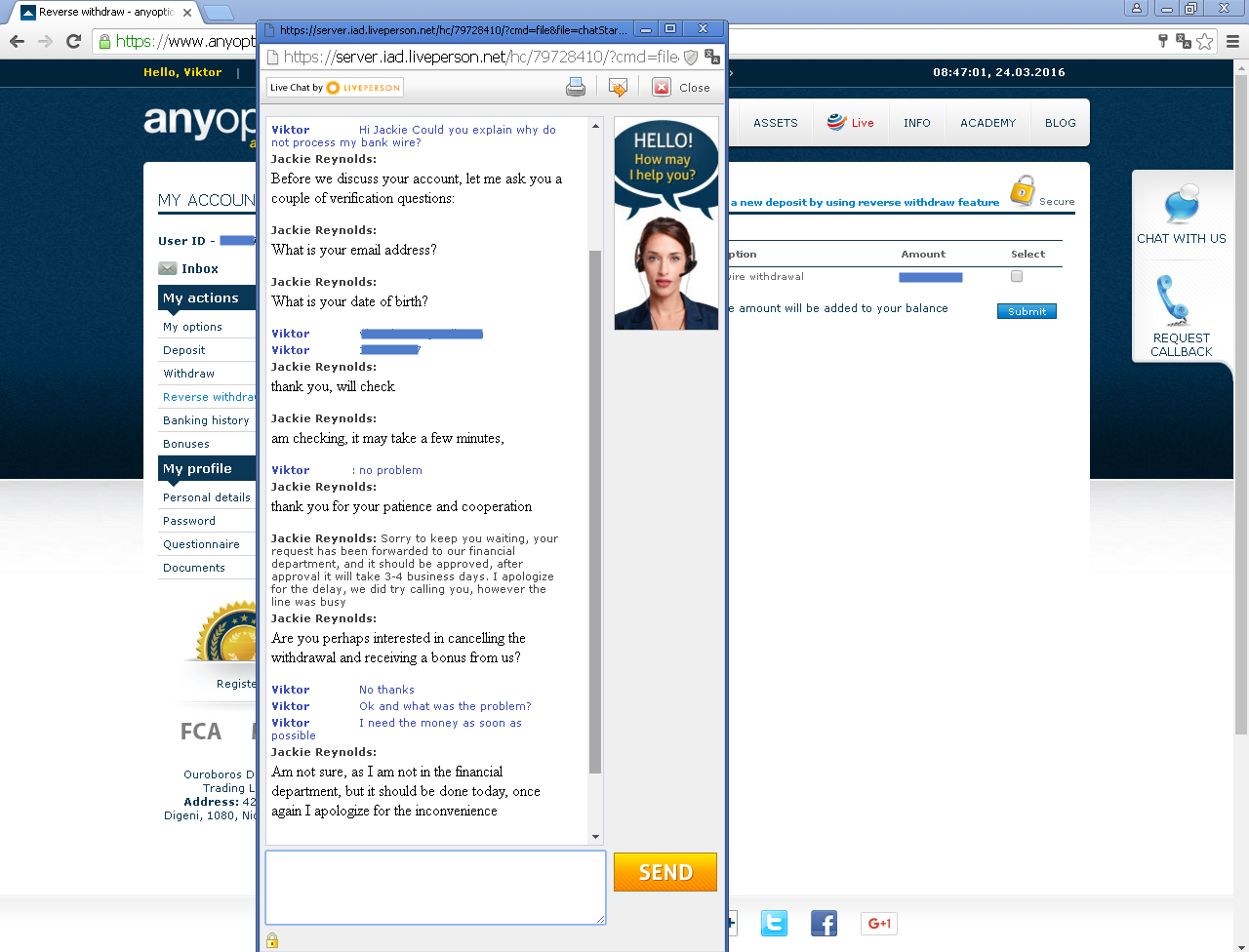 Binary options early closure