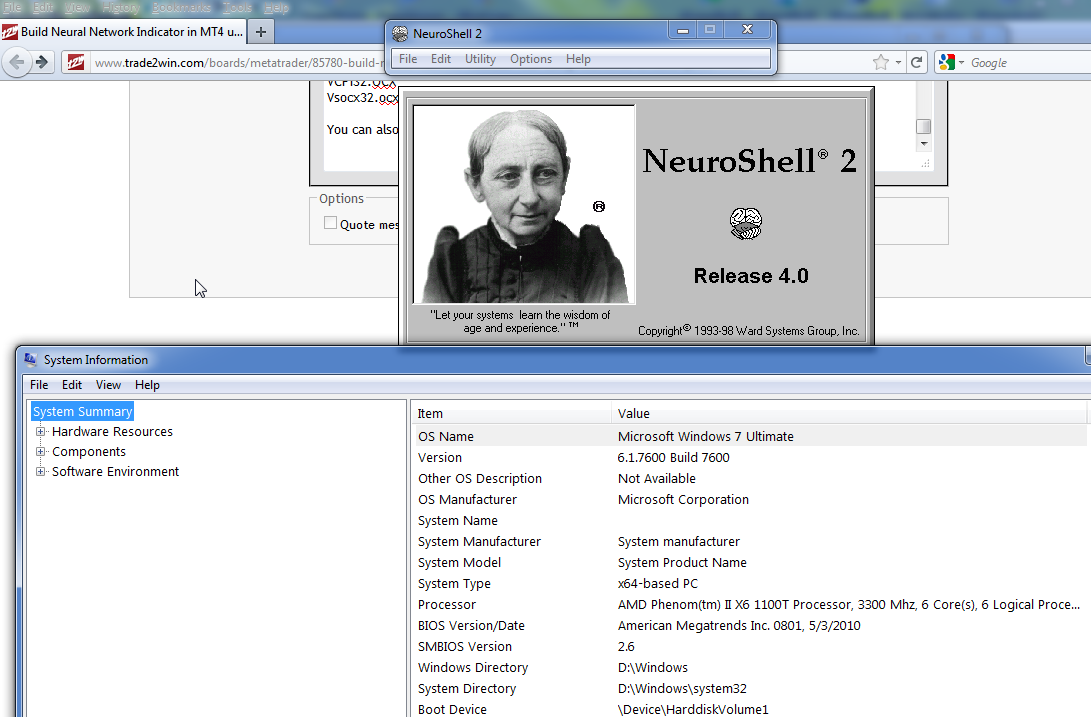 Visual basic trading system