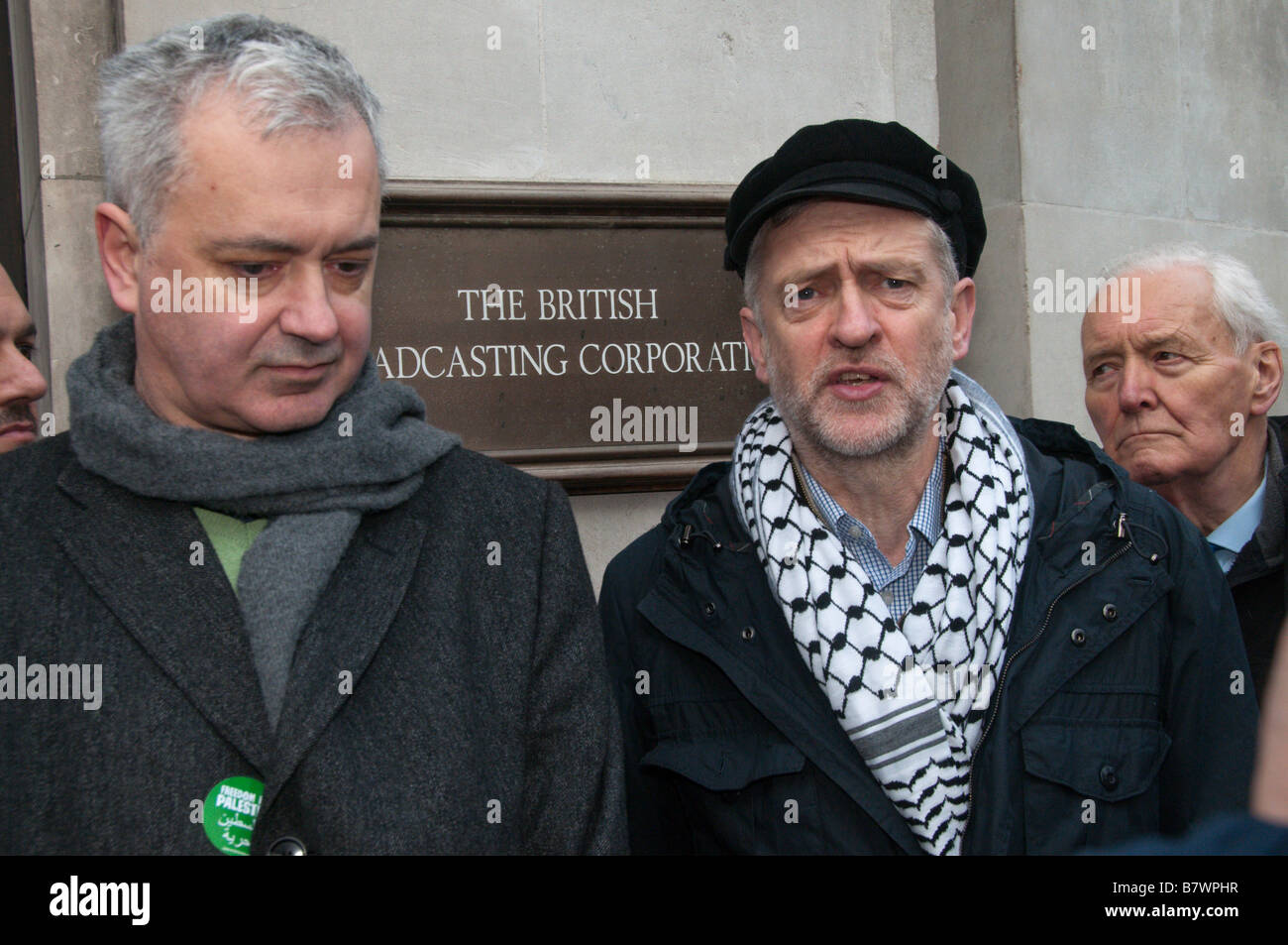 andrew-murray-jeremy-corbyn-and-tony-benn-at-protest-outside-bbc-before-B7WPHR.jpg